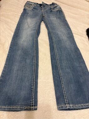 Cherokee Girls Blue Denim Jeans - Faded Wash